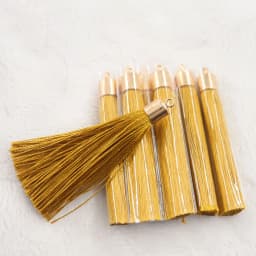 10/20pcs 28color 6cm Long Silk Tassel Brush Metal Caps Tassel Charms Pendant DIY Jewelry Making Jewelry Components Accessories