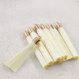 10/20pcs 28color 6cm Long Silk Tassel Brush Metal Caps Tassel Charms Pendant DIY Jewelry Making Jewelry Components Accessories