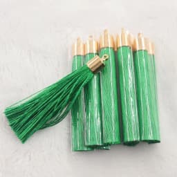 10/20pcs 28color 6cm Long Silk Tassel Brush Metal Caps Tassel Charms Pendant DIY Jewelry Making Jewelry Components Accessories