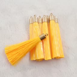 10/20pcs 28color 6cm Long Silk Tassel Brush Metal Caps Tassel Charms Pendant DIY Jewelry Making Jewelry Components Accessories