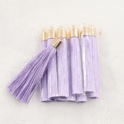 10/20pcs 28color 6cm Long Silk Tassel Brush Metal Caps Tassel Charms Pendant DIY Jewelry Making Jewelry Components Accessories