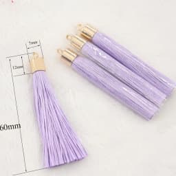 10/20pcs 28color 6cm Long Silk Tassel Brush Metal Caps Tassel Charms Pendant DIY Jewelry Making Jewelry Components Accessories