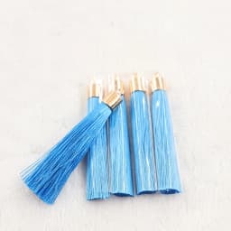 10/20pcs 28color 6cm Long Silk Tassel Brush Metal Caps Tassel Charms Pendant DIY Jewelry Making Jewelry Components Accessories