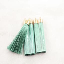 10/20pcs 28color 6cm Long Silk Tassel Brush Metal Caps Tassel Charms Pendant DIY Jewelry Making Jewelry Components Accessories