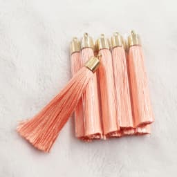 10/20pcs 28color 6cm Long Silk Tassel Brush Metal Caps Tassel Charms Pendant DIY Jewelry Making Jewelry Components Accessories
