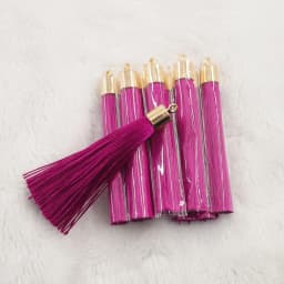 10/20pcs 28color 6cm Long Silk Tassel Brush Metal Caps Tassel Charms Pendant DIY Jewelry Making Jewelry Components Accessories
