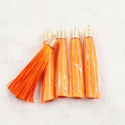 10/20pcs 28color 6cm Long Silk Tassel Brush Metal Caps Tassel Charms Pendant DIY Jewelry Making Jewelry Components Accessories