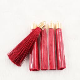 10/20pcs 28color 6cm Long Silk Tassel Brush Metal Caps Tassel Charms Pendant DIY Jewelry Making Jewelry Components Accessories