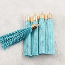 10/20pcs 28color 6cm Long Silk Tassel Brush Metal Caps Tassel Charms Pendant DIY Jewelry Making Jewelry Components Accessories