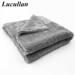 Lucullan 40x40cm 500GSM Super Soft Edgeless Microfiber Towel Car Care Polishing Buffing Finishes Light Gray Rags