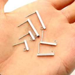 20pcs 10 15 20mm 316 Stainless Steel Earring Hooks Bar Tube Stud Earrings Ear Wires Connector DIY Jewelry Making Findings