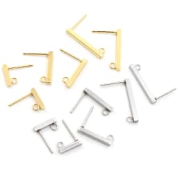 20pcs 10 15 20mm 316 Stainless Steel Earring Hooks Bar Tube Stud Earrings Ear Wires Connector DIY Jewelry Making Findings