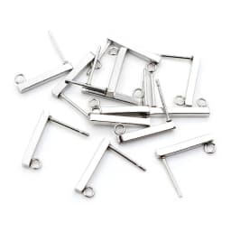 20pcs 10 15 20mm 316 Stainless Steel Earring Hooks Bar Tube Stud Earrings Ear Wires Connector DIY Jewelry Making Findings