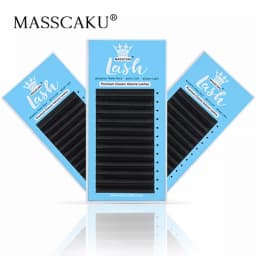 MASSCAKU Wholesale Price Eyelash Extensions for Salon Soft Thin Tip Length 7-20mm Eyelash Lash Supplies