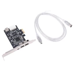 PCIe 3 Ports Firewire Cable Expansion Card PCI Express 1394B & 1394A TI XIO2213B Chipset Adapter for Desktop PC