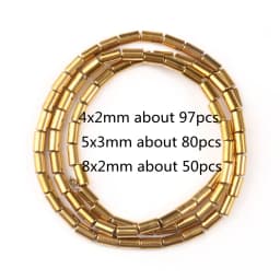 AAA+ Color Retention Gold-Plated Hematite Beads Natural Stone Round Cube Spacer Loose Beads for jewelry Making DIY Bracelet 15''