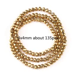AAA+ Color Retention Gold-Plated Hematite Beads Natural Stone Round Cube Spacer Loose Beads for jewelry Making DIY Bracelet 15''