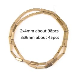 AAA+ Color Retention Gold-Plated Hematite Beads Natural Stone Round Cube Spacer Loose Beads for jewelry Making DIY Bracelet 15''