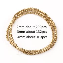 AAA+ Color Retention Gold-Plated Hematite Beads Natural Stone Round Cube Spacer Loose Beads for jewelry Making DIY Bracelet 15''