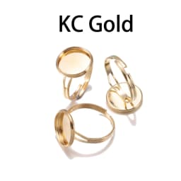 10Pcs/Lot 10-25mm Adjustable Blank Ring Base Dia Glass Cabochons Cameo Settings Tray Fit DIY Ring Jewelry Making Supplies