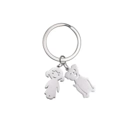 Boy Girl Couple Mother Kid Gift Personalized Keychain Custom Name Key Chain for Women Men Family Mom Dad Stainless Steel Jewelry
