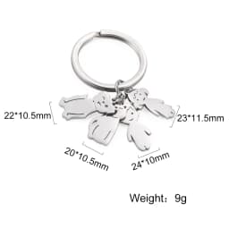 Boy Girl Couple Mother Kid Gift Personalized Keychain Custom Name Key Chain for Women Men Family Mom Dad Stainless Steel Jewelry