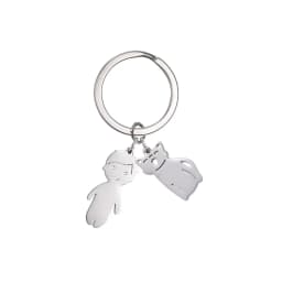 Boy Girl Couple Mother Kid Gift Personalized Keychain Custom Name Key Chain for Women Men Family Mom Dad Stainless Steel Jewelry