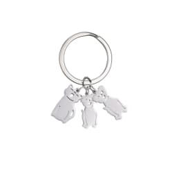 Boy Girl Couple Mother Kid Gift Personalized Keychain Custom Name Key Chain for Women Men Family Mom Dad Stainless Steel Jewelry