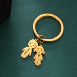 Boy Girl Couple Mother Kid Gift Personalized Keychain Custom Name Key Chain for Women Men Family Mom Dad Stainless Steel Jewelry
