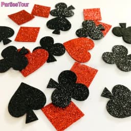 100pcs/200pcs Casino Poker Confetti Glitter Nonwoven Casino Party Table Scatters Playing Card Theme Birthday Party Decorations