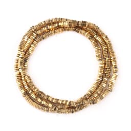 Natural Gold Plating Hematite Beads Color Retention Loose Rondelle Spacer Beads for Jewelry Making DIY Gift Bracelets Necklace