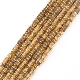 Natural Gold Plating Hematite Beads Color Retention Loose Rondelle Spacer Beads for Jewelry Making DIY Gift Bracelets Necklace