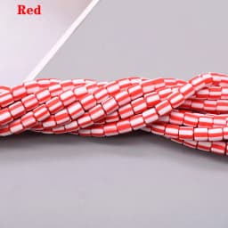 New 6mm 60pcs/lot Color Barrel Polymer Clay Beads Tube Spacer Beads For Jewelry Making DIY Handmade Bracelet Accessory