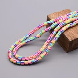 New 6mm 60pcs/lot Color Barrel Polymer Clay Beads Tube Spacer Beads For Jewelry Making DIY Handmade Bracelet Accessory