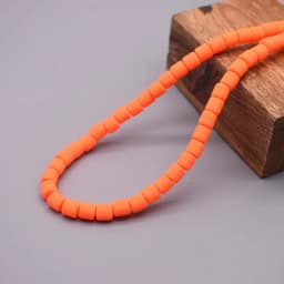 New 6mm 60pcs/lot Color Barrel Polymer Clay Beads Tube Spacer Beads For Jewelry Making DIY Handmade Bracelet Accessory