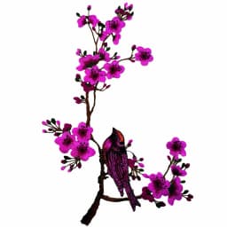 Dancing Bird Plum Blossom Water Soluble Embroidery Collar Flower Water Soluble Flower Cloth Stickers Sewing Accessories Cheongsa