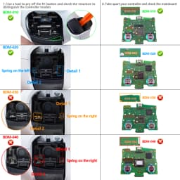 eXtremeRate Multi-Colors Luminated Dpad Thumbstick Share Home Face Buttons, DTF V3 LED Kit for PS5 Controller BDM-010 & BDM-020