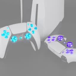 eXtremeRate Multi-Colors Luminated Dpad Thumbstick Share Home Face Buttons, DTF V3 LED Kit for PS5 Controller BDM-010 & BDM-020