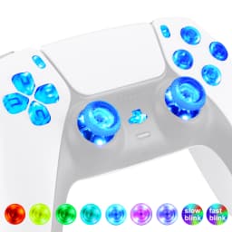 eXtremeRate Multi-Colors Luminated Dpad Thumbstick Share Home Face Buttons, DTF V3 LED Kit for PS5 Controller BDM-010 & BDM-020