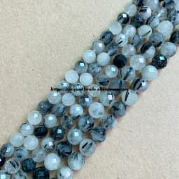 18 Styles Semi-precious Stone Diamond Cuts Faceted AA Quality Purple Amethyst 7" Round Loose Beads 6 8 10 mm