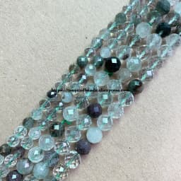 18 Styles Semi-precious Stone Diamond Cuts Faceted AA Quality Purple Amethyst 7" Round Loose Beads 6 8 10 mm