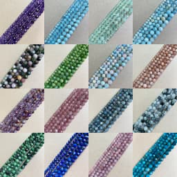 18 Styles Semi-precious Stone Diamond Cuts Faceted AA Quality Purple Amethyst 7" Round Loose Beads 6 8 10 mm