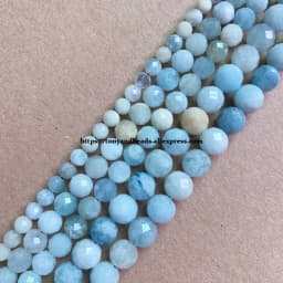 18 Styles Semi-precious Stone Diamond Cuts Faceted AA Quality Purple Amethyst 7" Round Loose Beads 6 8 10 mm