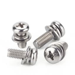 M1.6 M2 M2.5 M3 M4 M5 M6 M8 304 Stainless Steel Cross Round Phillips Pan Head SEM Screw Flat Washer Spring Gasket Assemble Bolt