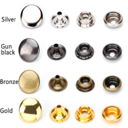 25sets 10/12/15/17/20mm Metal Sewing Snap Fastener Button Press Popper Stud Leather Bag Clothes Jacket Repair Rivet DIY