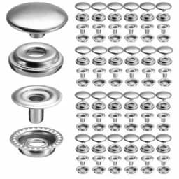 25sets 10/12/15/17/20mm Metal Sewing Snap Fastener Button Press Popper Stud Leather Bag Clothes Jacket Repair Rivet DIY