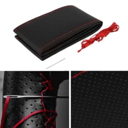 DIY Car Steering Wheel Braid Cover Fiber Leather With Needle Braid on Steering Wheel SkidProof Car Styling Interior accessories