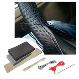 DIY Car Steering Wheel Braid Cover Fiber Leather With Needle Braid on Steering Wheel SkidProof Car Styling Interior accessories