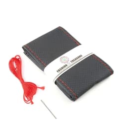 DIY Car Steering Wheel Braid Cover Fiber Leather With Needle Braid on Steering Wheel SkidProof Car Styling Interior accessories