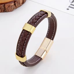 Classic Braided Leather Bracelet For Women Zinc Alloy Metal Mens Jewelry Bracelets Femme Accessories 2021 браслет мужской